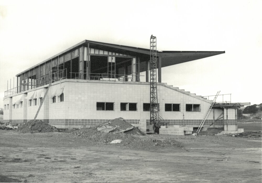 Gadsden Pavilion nearing completion, 1962