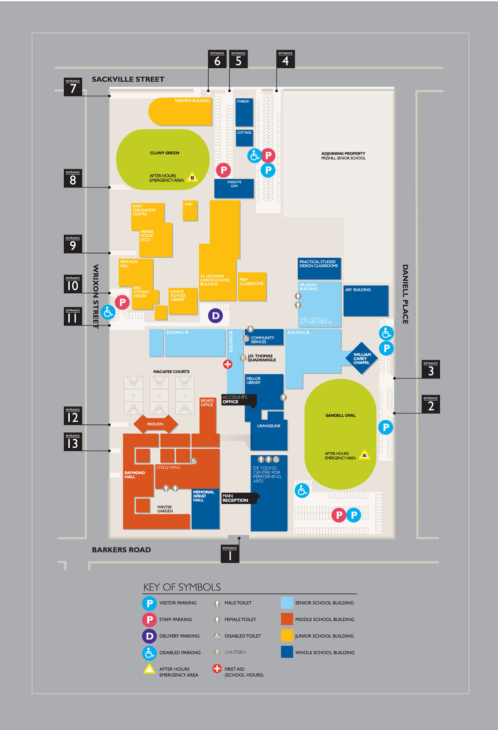 Map of Kew campus, 2015