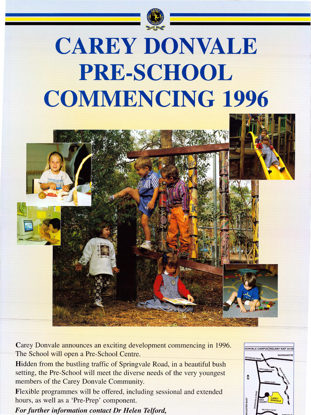Carey's Donvale Pre-School Commencing, 1995