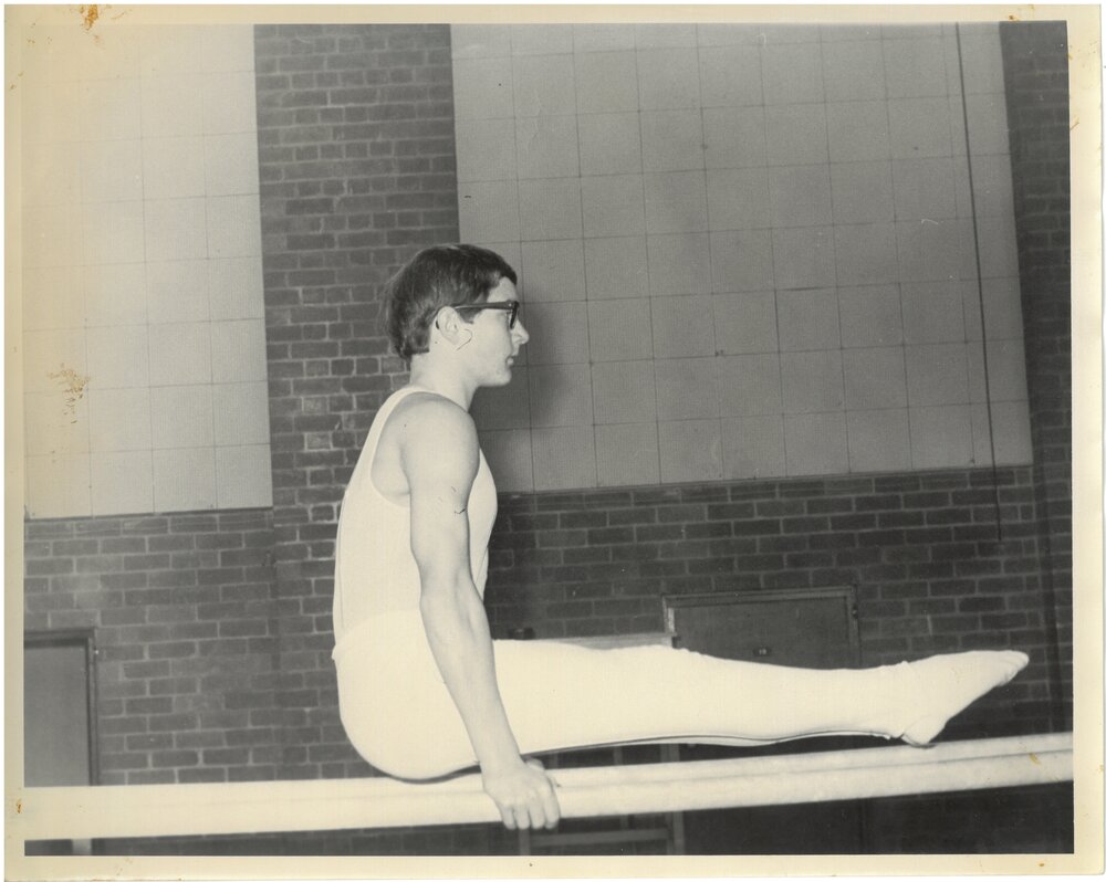 Gymnast displays precision, 1967