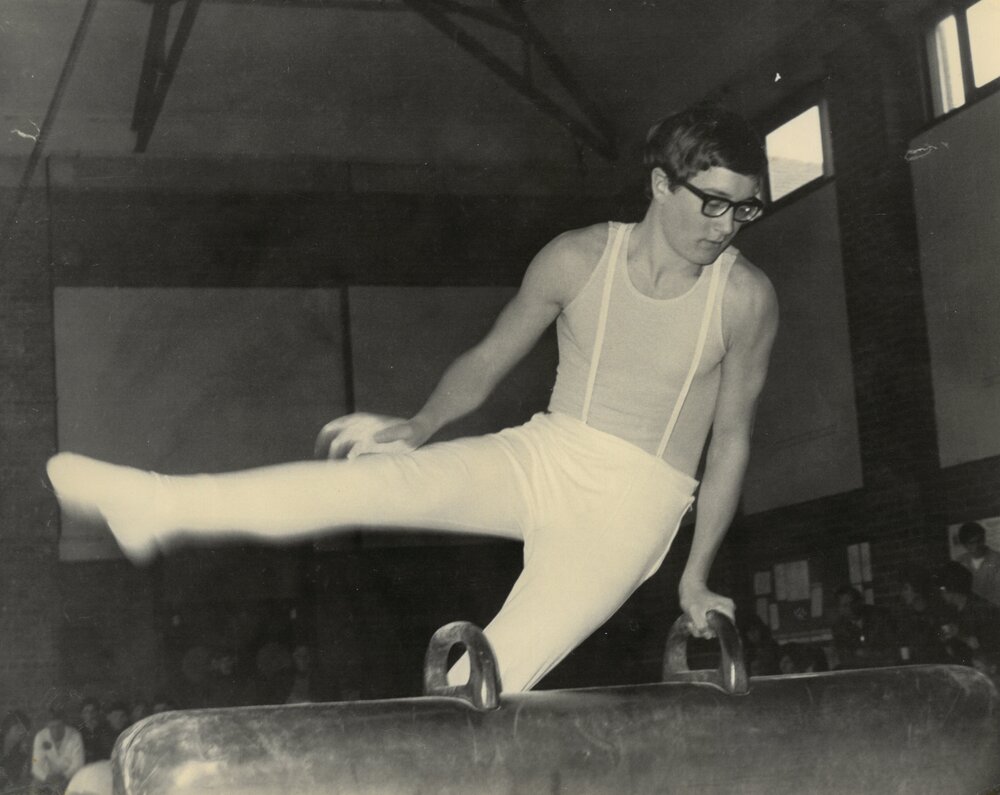 Gymnast displays precision, 1967