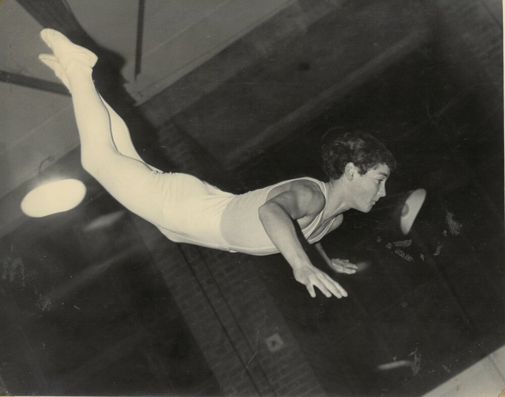 Gymnast displays precision, 1967