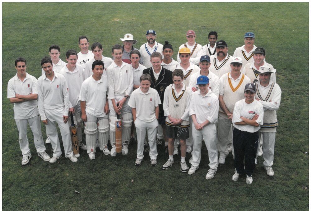 Celebrity cricket on Sandell Oval, 1999