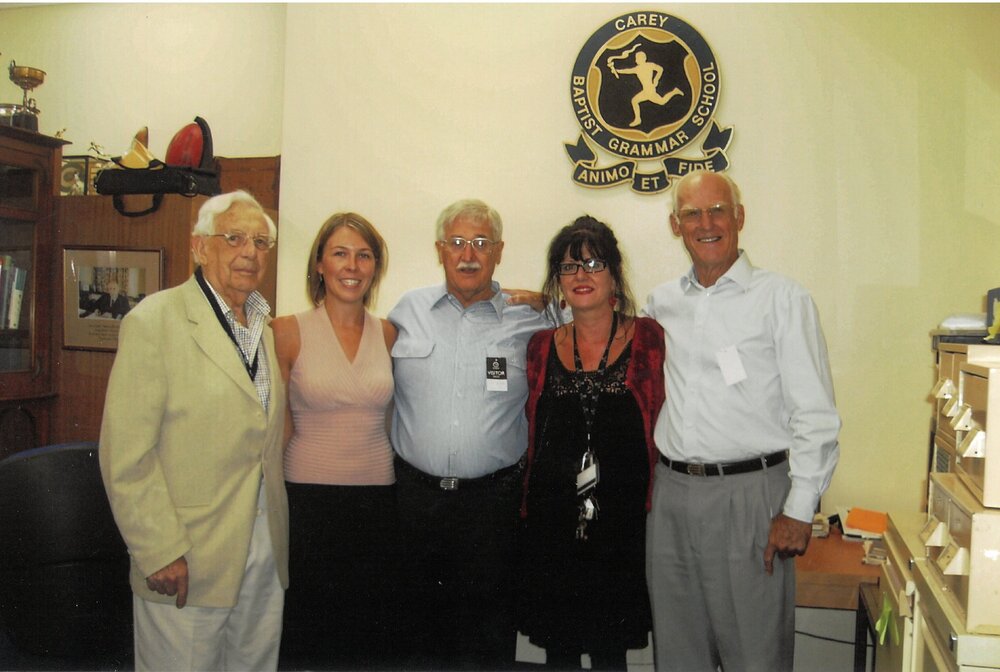 Bruce Carfrae with Carey staff, circa 2010