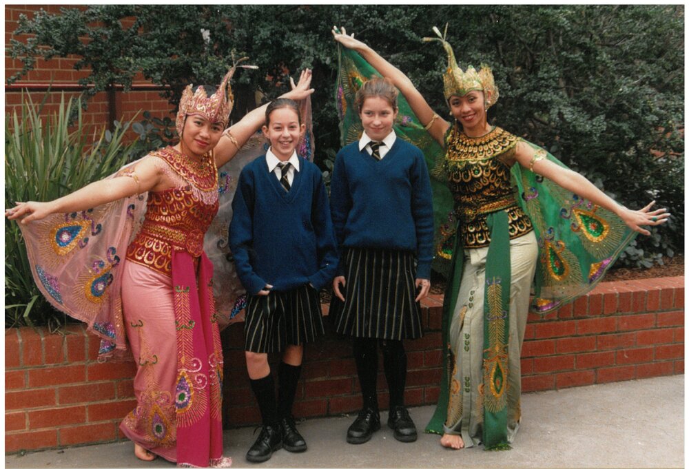 Indonesian dancers with Year 7 students, 2001
