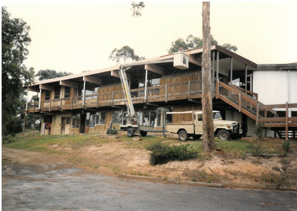 Rear of Donvale campus during renovations, 1988