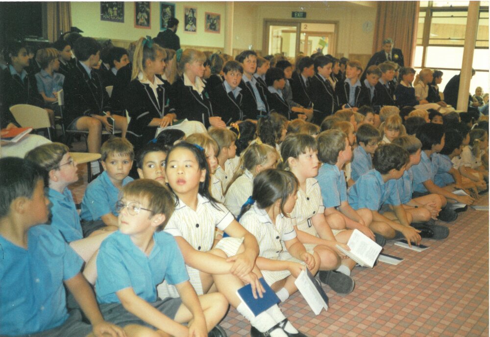 Special assembly for the inauguration of the Donvale Houses, 1990