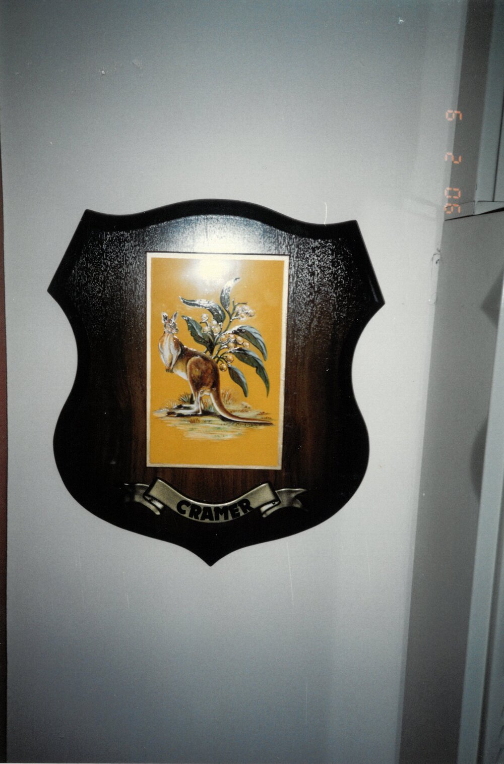 Cramer House shield, 1990
