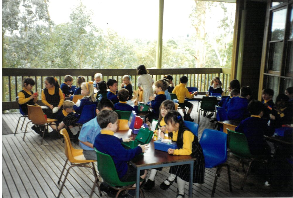 Donvale Preps at lunchtime, 1989