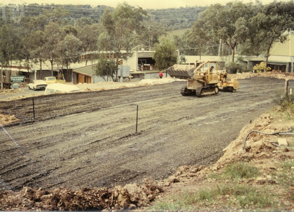 Contructing the Donvale carpark, 1988