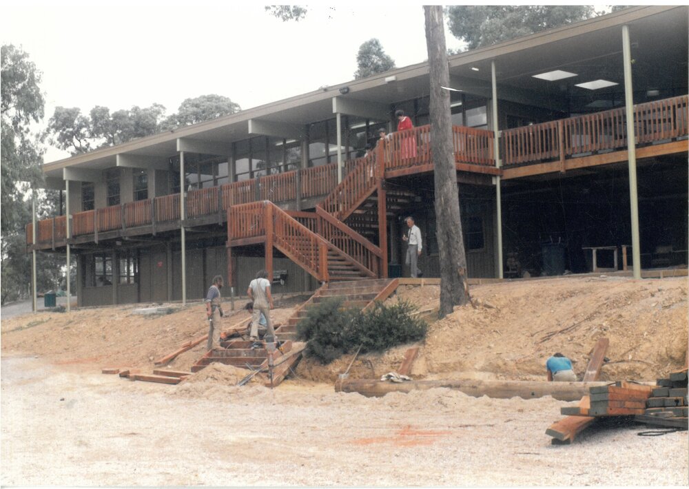 Renovations at Donvale prior to official opening, 1988