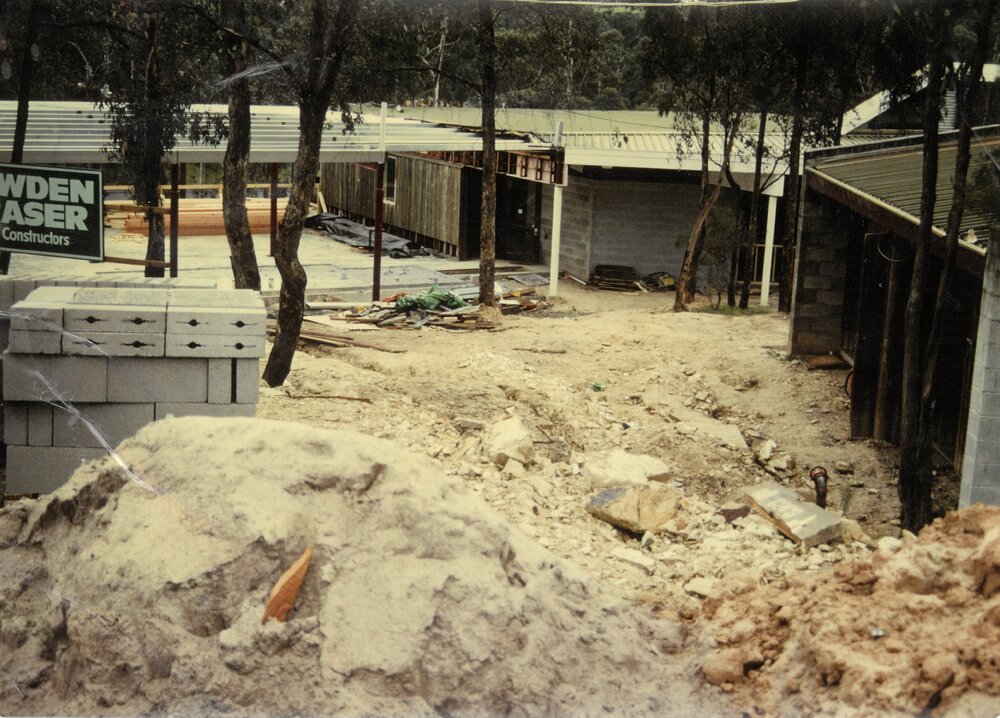 Construction works at Donvale campus, 1988