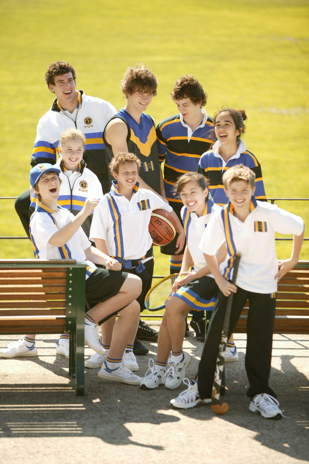 Photo shoot for the new sports uniform, 2006