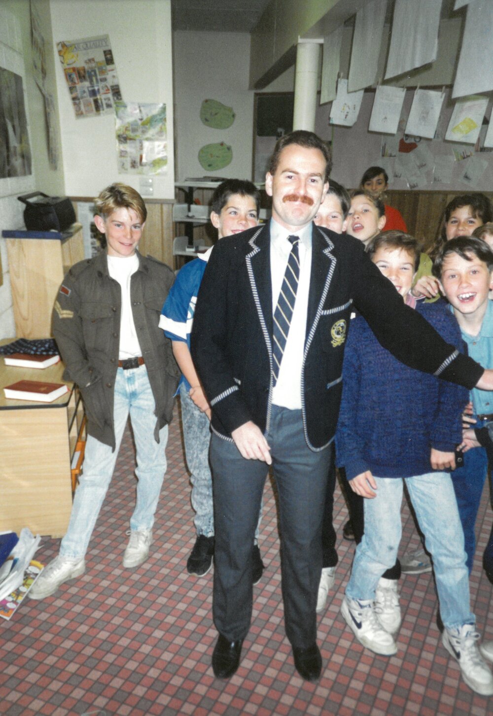 Adrian Cresswell wearing Carey uniform, 1990s