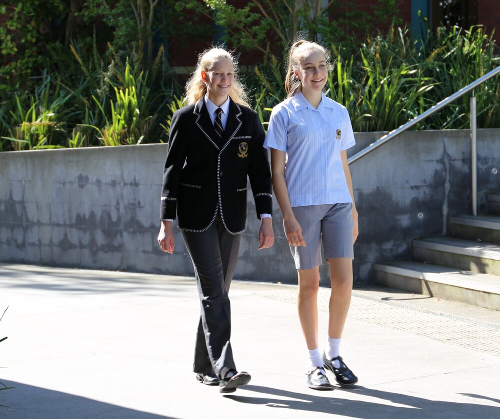 Publicity photograph for the new girls&rsquo; uniform, 2016