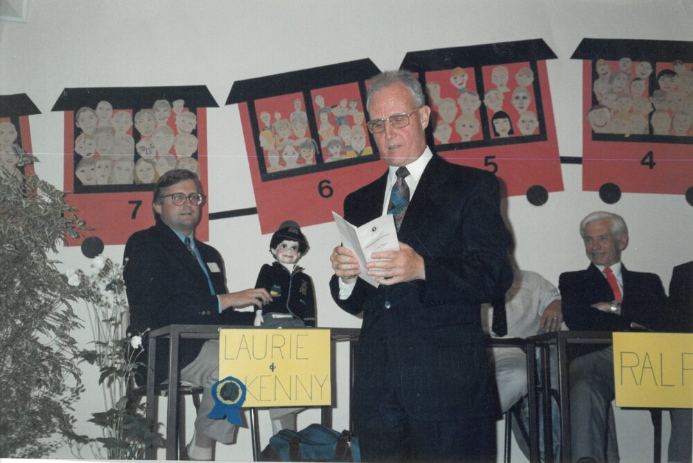 Rev Laurie Barton, Don Brown and Ralph Shinkfield, circa 1990