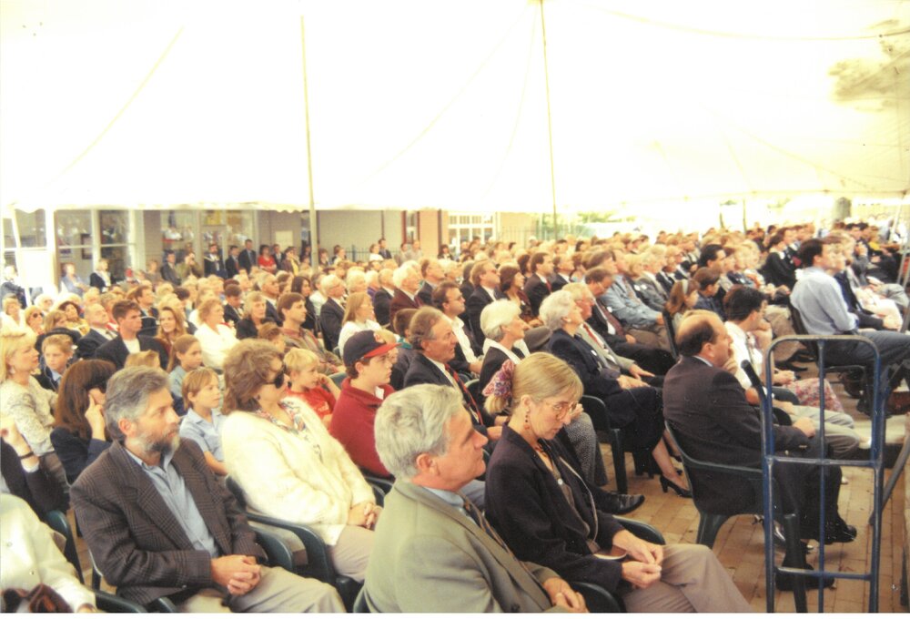 Guests at opening of S. L. Hickman Building, 1994