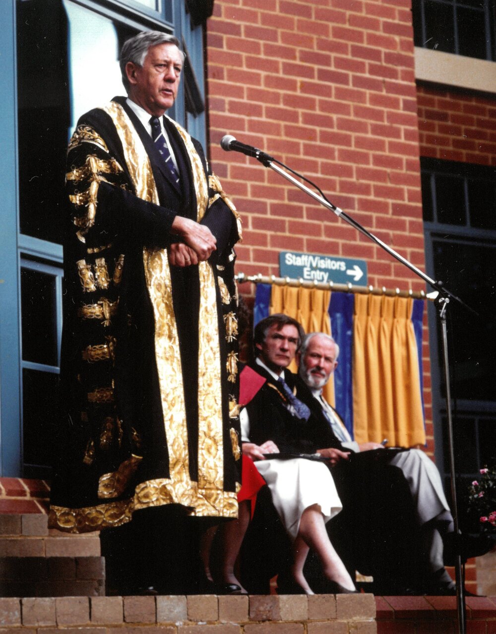 Official opening of the S. L. Hickman Building by the Hon. Sir Edward Woodward OBE QC, Chancellor of the University of Melbourne, 1994