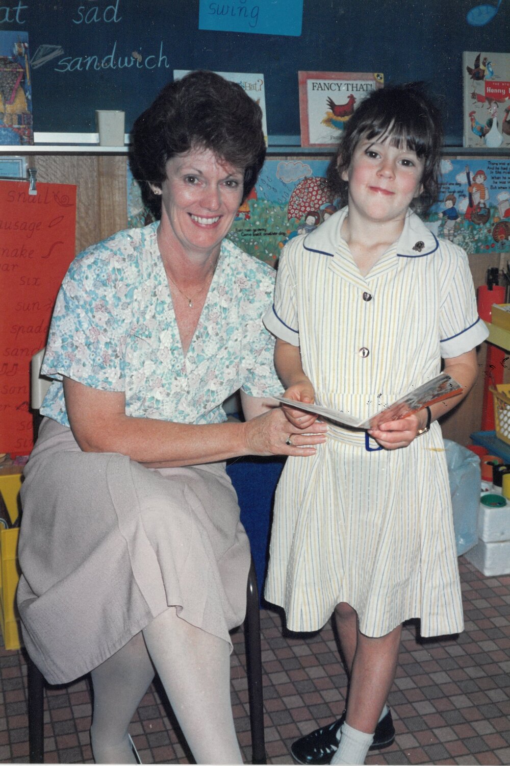 Mrs Barbara Noisette and student, circa 1992