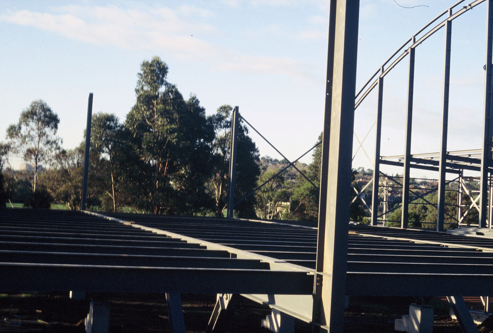 Construction of the Gerard Cramer Physical Education Centre, 1986