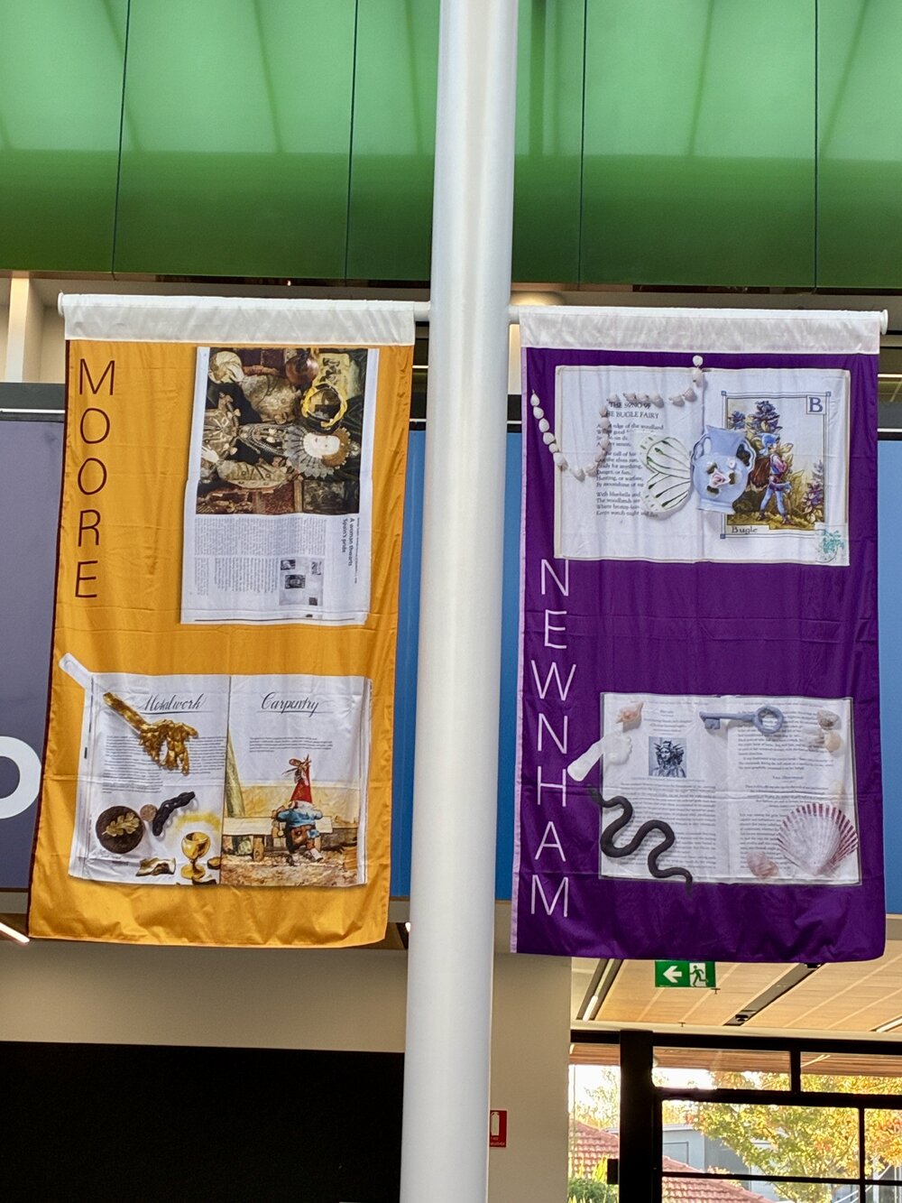 Moore and Newnham House banners, 2024