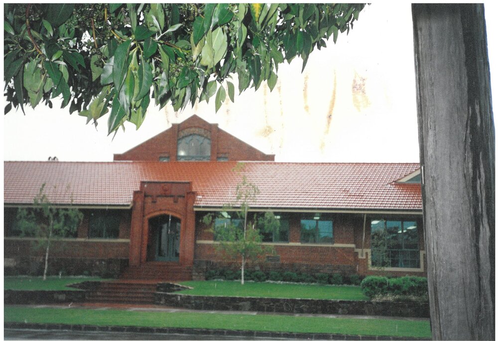 Main entrance to Middle School, 1997