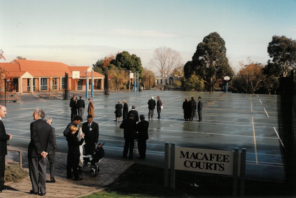 Opening of Macafee Courts, 1997