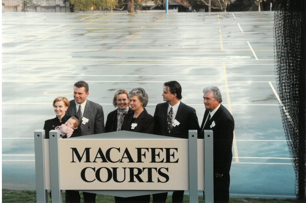 Opening of Macafee Courts, 1997