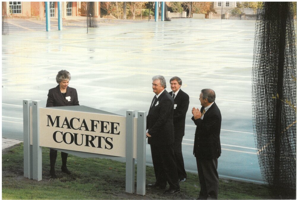 Opening of Macafee Courts, 1997