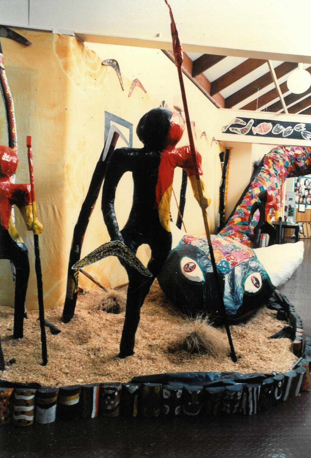 Giant rainbow serpent puppet, 1997