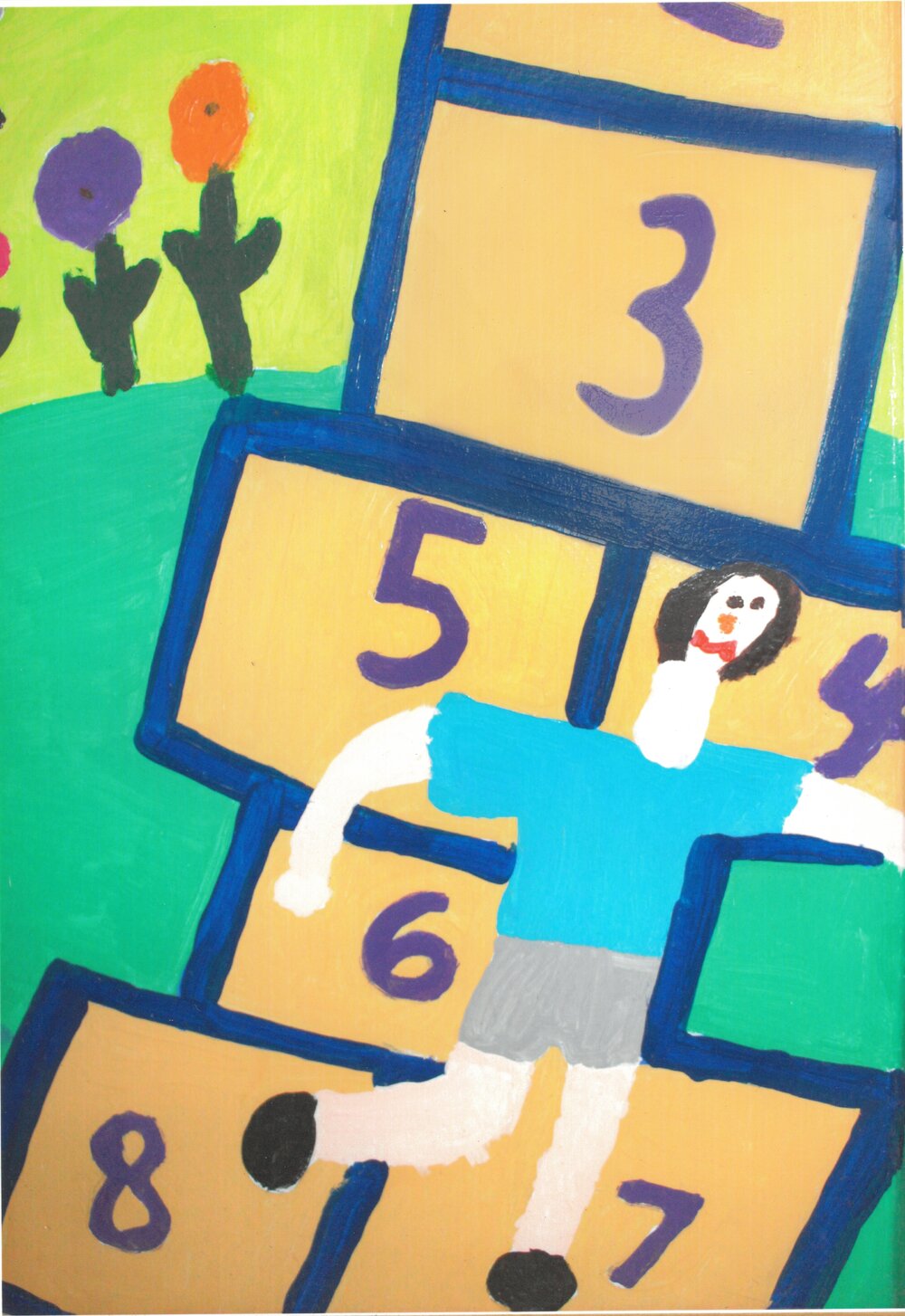 Section of large collaborative mural created by Donvale campus students, 1994