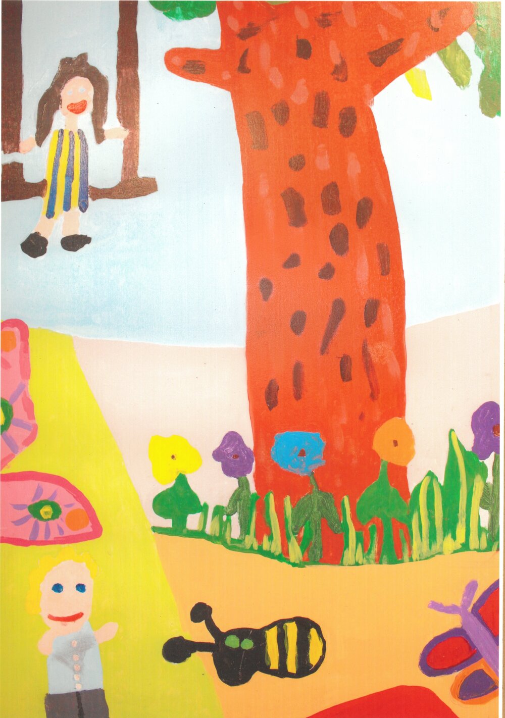 Section of large collaborative mural created by Donvale campus students, 1994