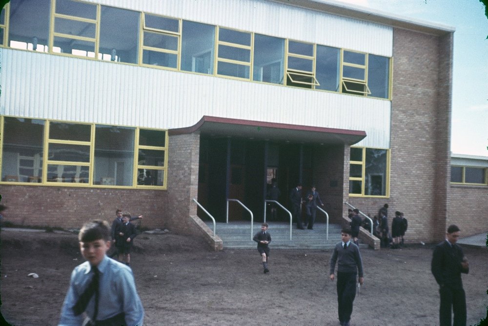 School yard, 1954
