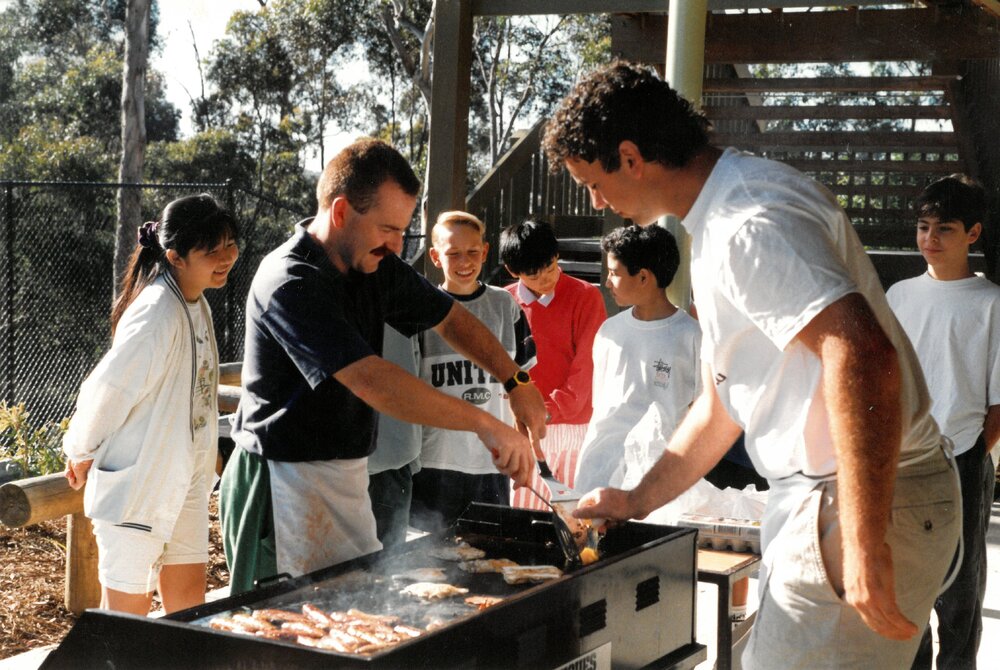 Adrian Cresswell at the BBQ, 1992