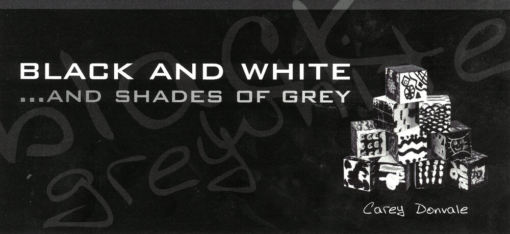 Flyer for 'Black and white...and shades of grey' exhibition, 2005