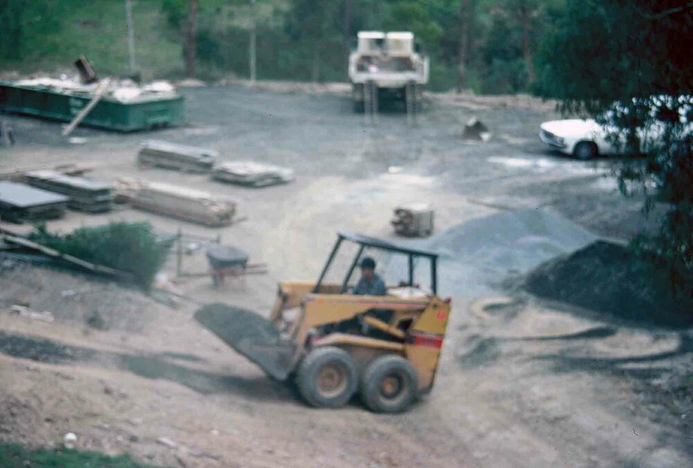 Landscaping and building works at Donvale, 1988