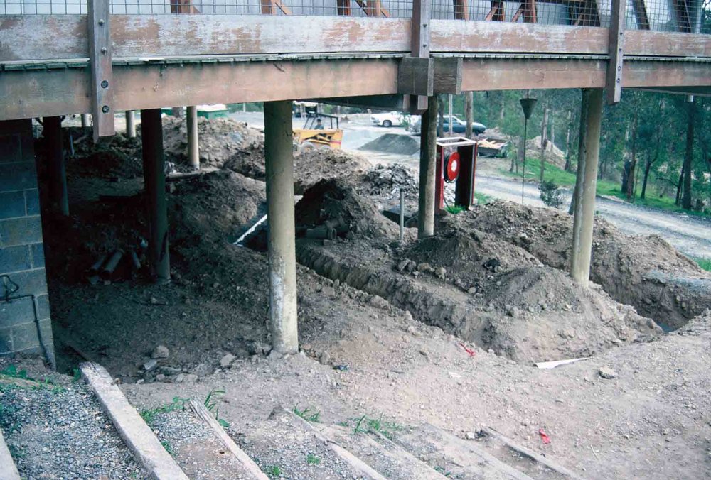 Landscaping and building works at Donvale, 1988