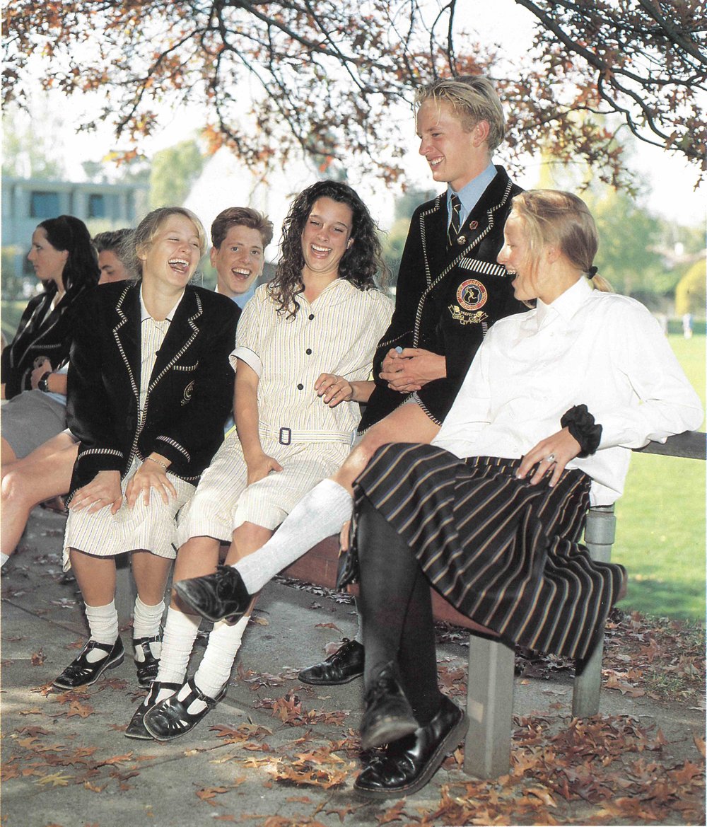 Students laughing, 1992