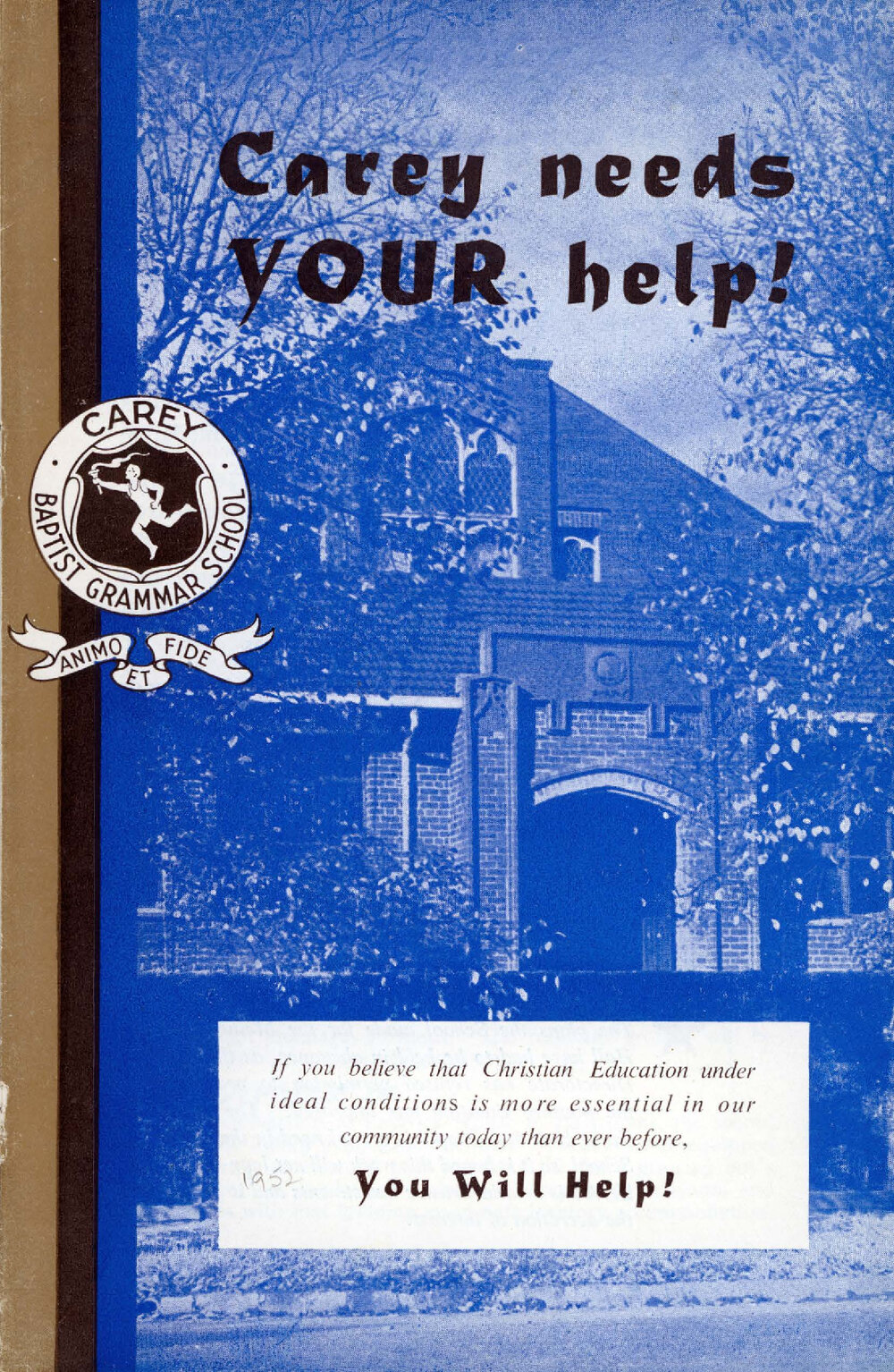 Carey Needs Your Help! brochure, 1952