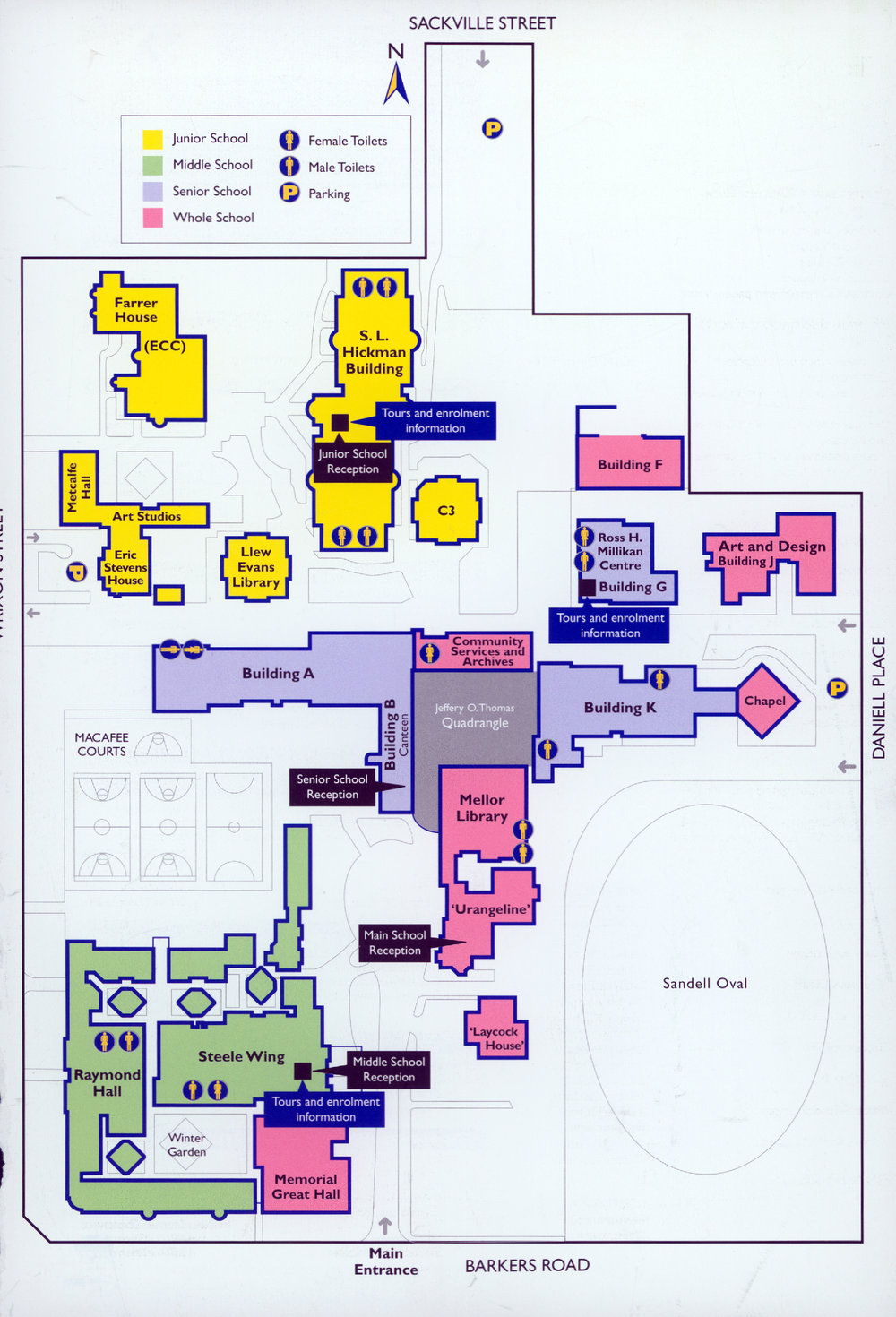 Map of Kew campus, 2000