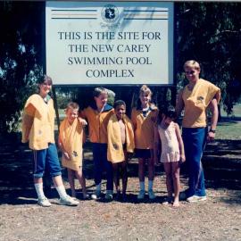 Publicity photo for the swimming pool at Bulleen, 1990