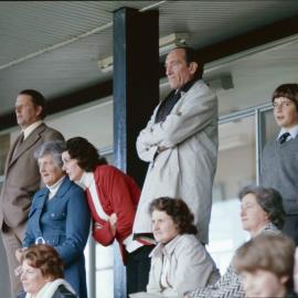 Spectators watching on from Gadsden Pavilion, 1974