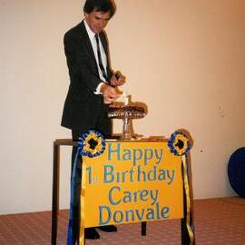 Celebrating Donvale's first birthday, 1990