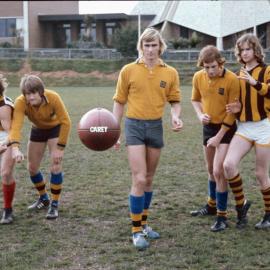 Football on Sandell Oval, 1974