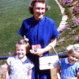 Edith Lyall with daughters, 1960s
