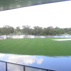 Dunshea Oval under flood, 2004