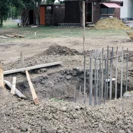 Construction of the Gerard Cramer Physical Education Centre, 1986