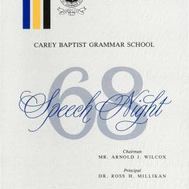 68th Speech Night Programme, 1990