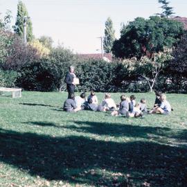 Ralph Shinkfield with group of students, 1972