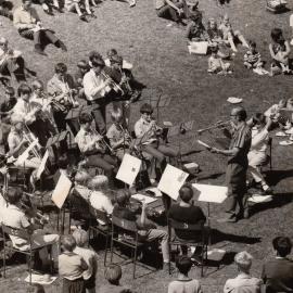 George Dobson conducting the Carey band, 1970